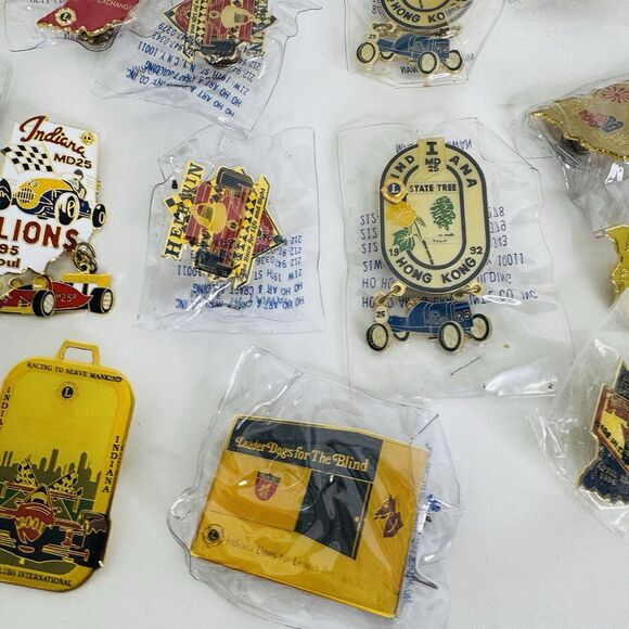 29 Indiana Lions Club International Pin Lot 1990’s MD-25 Franklin TWP - Picture 3 of 8
